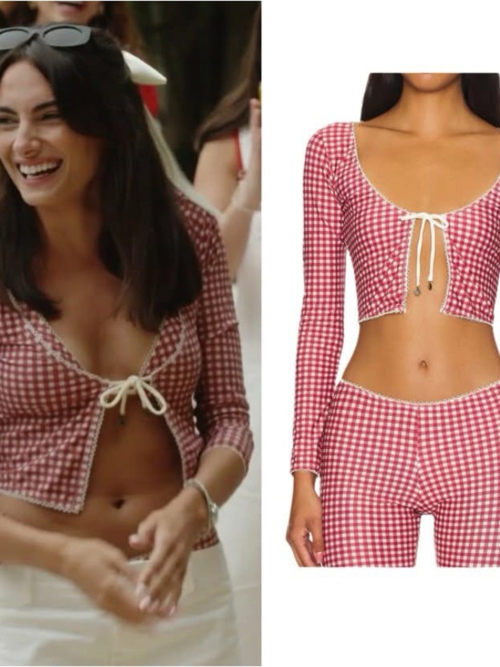 Jaded London Freda Red Gingham Cardigan Top - Size 0 - NWOT